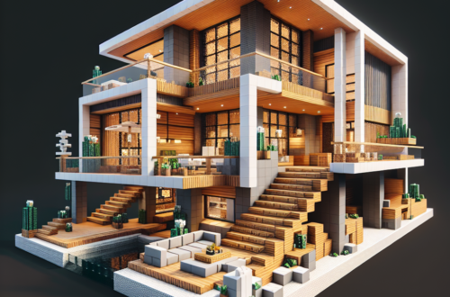 Desain Rumah Minecraft Modern Simple yang Elegan dan Fungsional